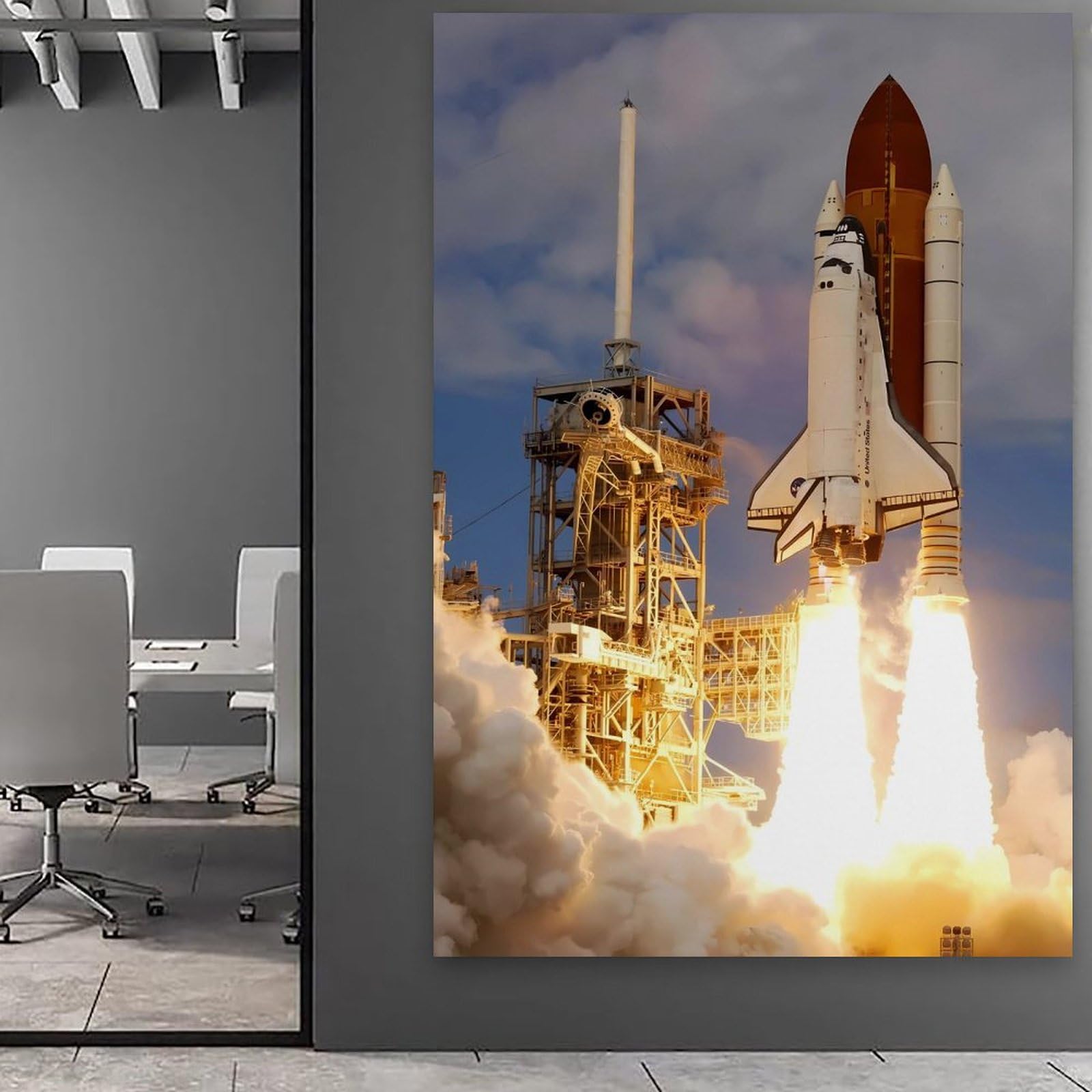 Amazon.co.jp: ロケット打ち上げ現代アート ポスター ポスター装飾絵画